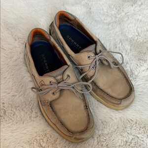 Sperry Men's Beige and Gray Boat Shoes